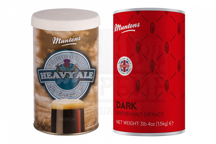 Комплект: Muntons "Scottish Heavy Ale", 1,5 кг + Muntons "Dark", 1,5 кг